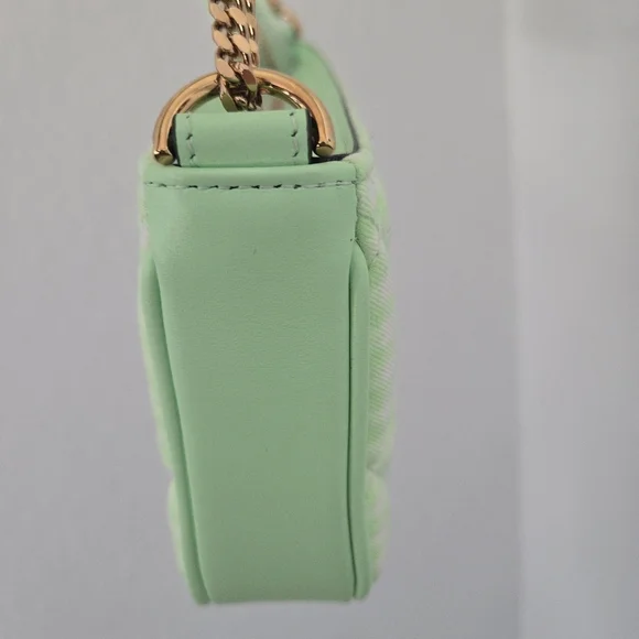 Versace Green Checkered quilted Crossbody Bag NWOT - Picture 11 of 12